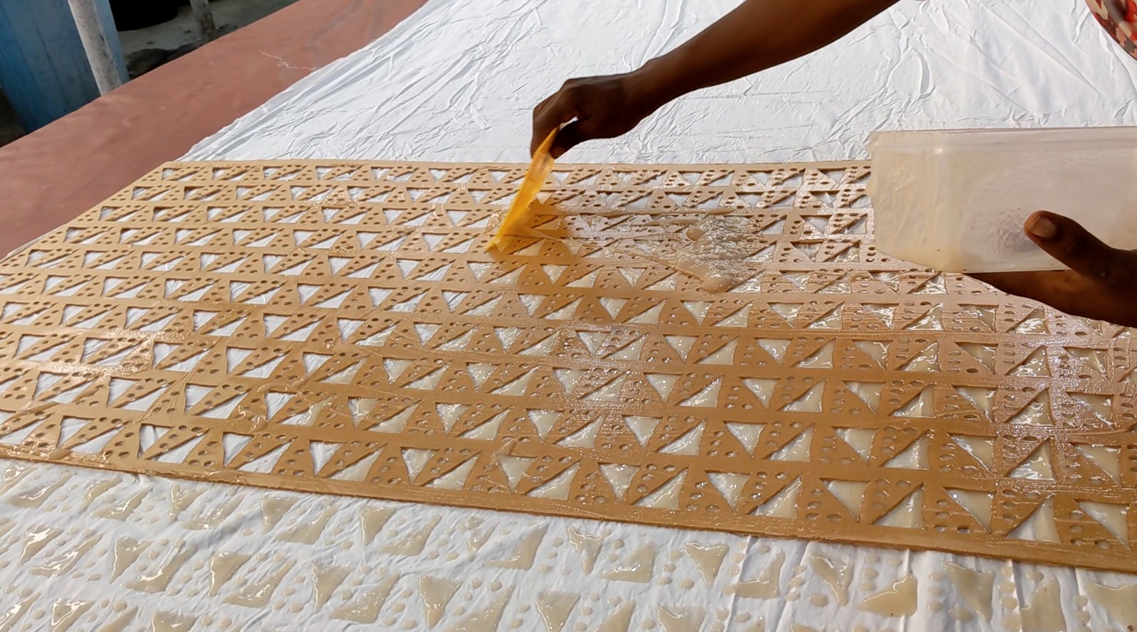 Stencilling on Fabric